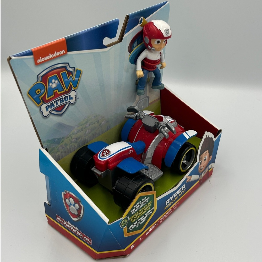 Paw Patrol Ryder Rescue ATV Kids Toy OS Red New Recycled Plastic Figure Set - Picture 3 of 6